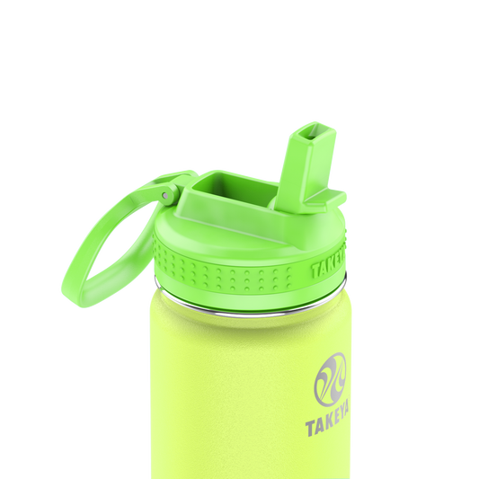 actives-kids-glow-in-the-dark-water-bottle-with-straw-lid-x6 51075-Actives-Kids-Straw-18-GID-LightningGreen-closeup.png