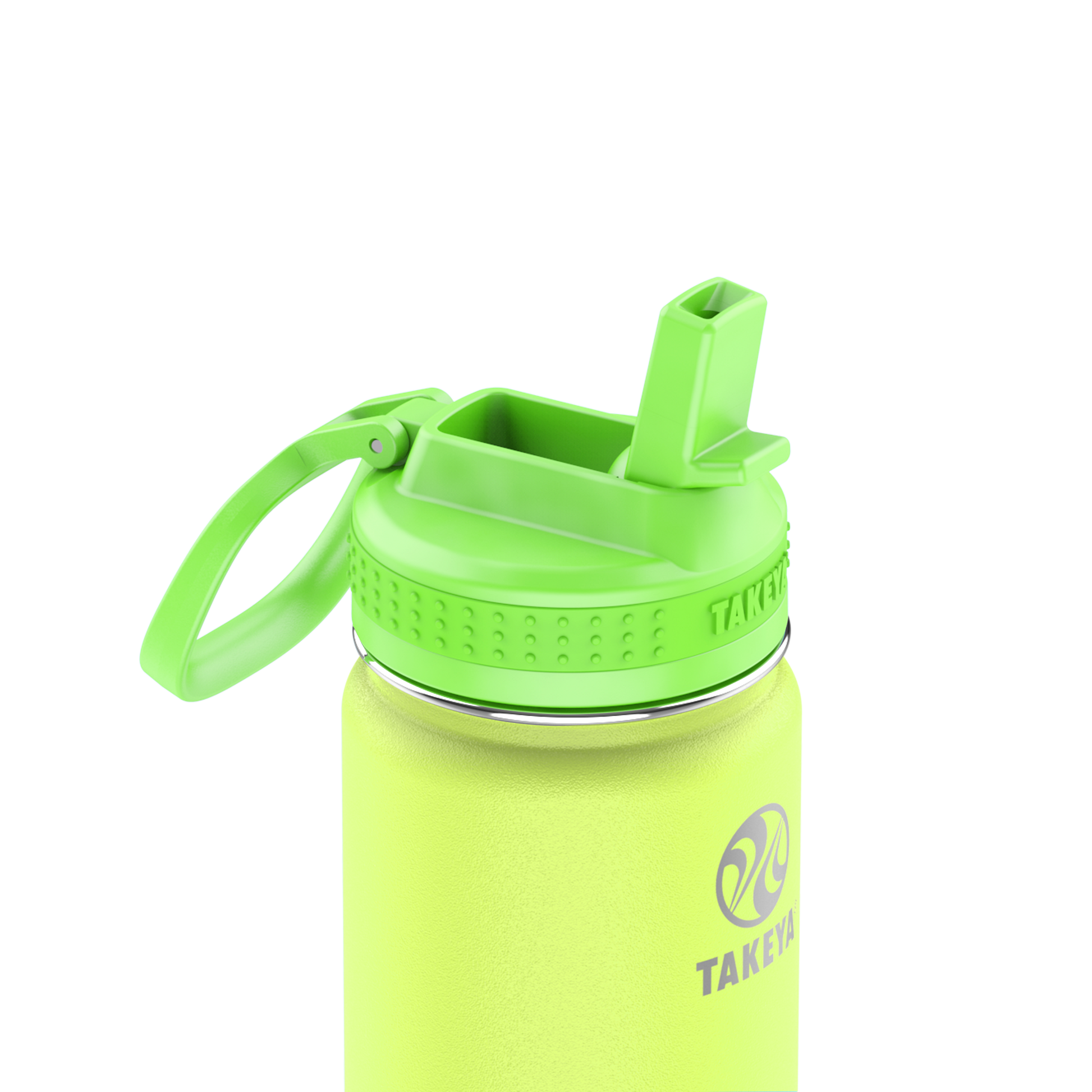 actives-kids-glow-in-the-dark-water-bottle-with-straw-lid-x6 51075-Actives-Kids-Straw-18-GID-LightningGreen-closeup.png