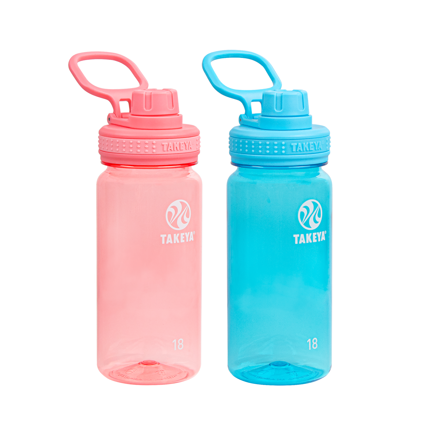 tritan-water-bottle-bundle-with-spout-lid-2-pack-i1 51475-Tritan-Spout-18-2pk-FlutterPink-BreezyBlue-Front_1.png