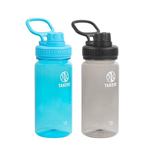 tritan-water-bottle-bundle-with-spout-lid-2-pack-i1 51476-Tritan-Spout-18-2pk-BreezyBlue-StormyBlack-Front_1.png